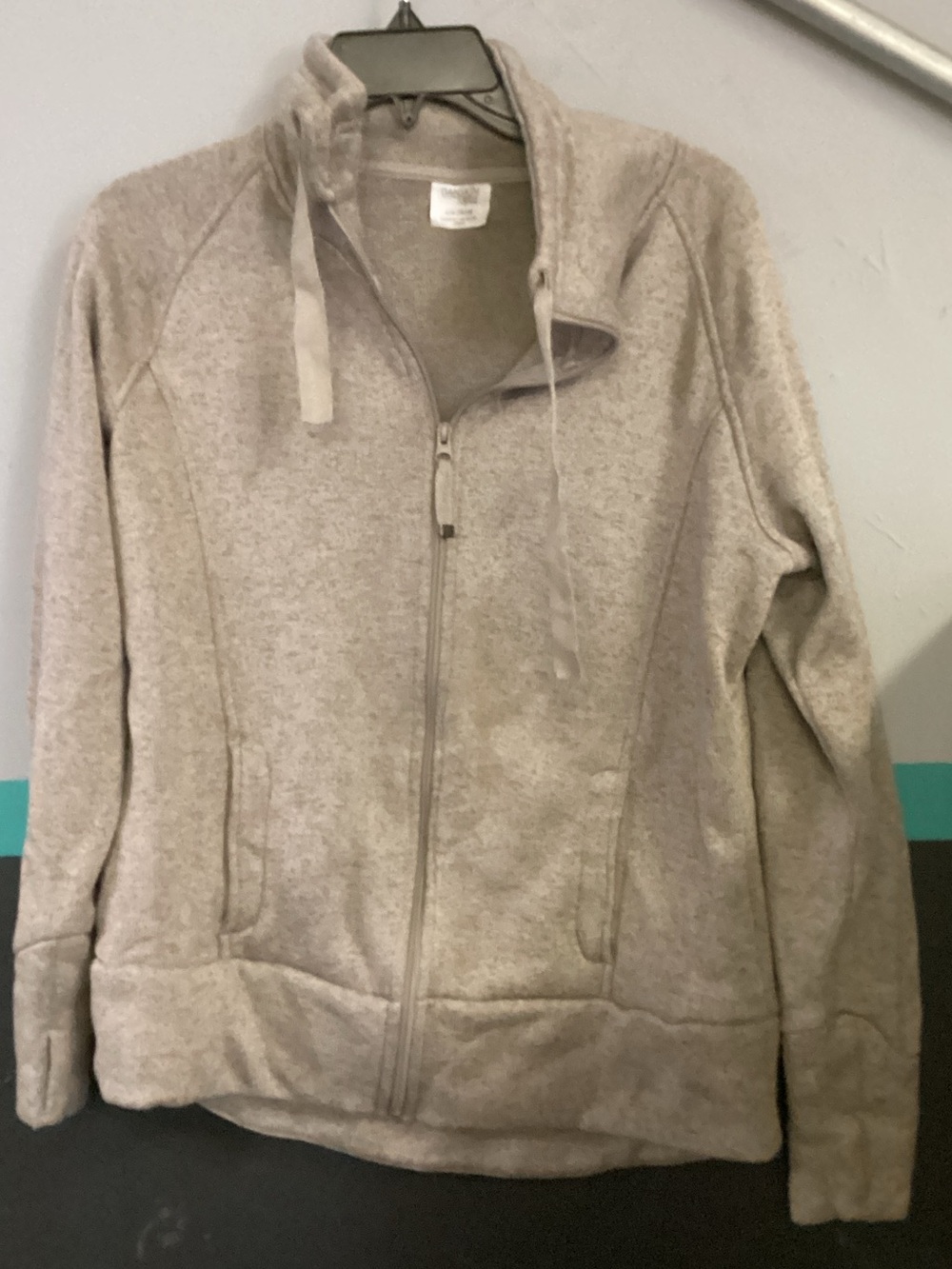 Danskin Now Zip-Front Fleece Jacket - Beige